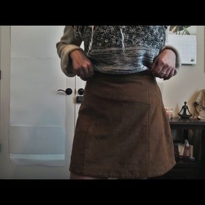 Abercrombie & Fitch brown suede skirt